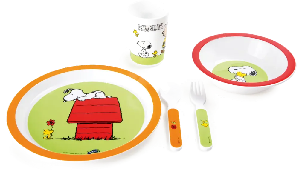 Barneservise - 5 deler - Snoopy 