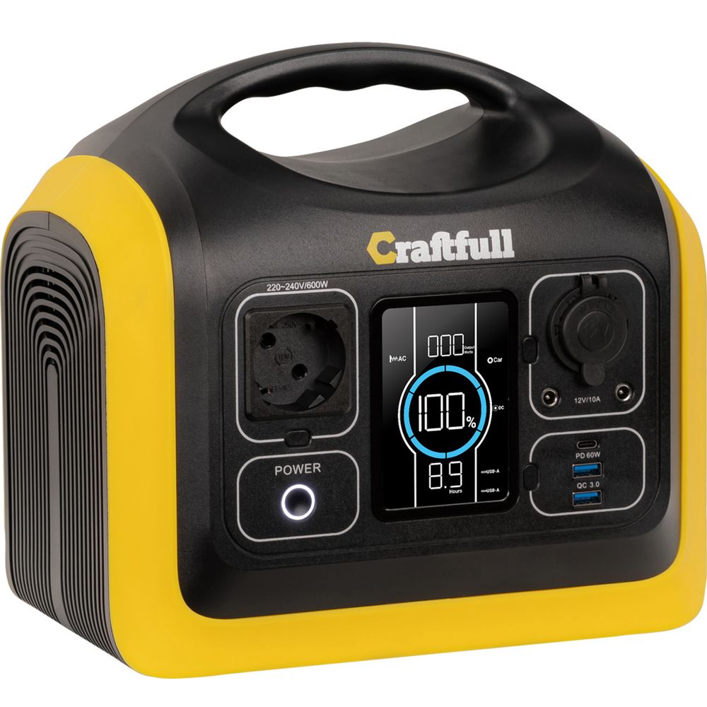 Craftfull Powerstation 600 W / 595 Wh batteribank