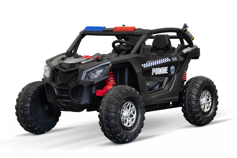 Elektrisk politi-UTV for barn 24V 2x200W 2-seter med blålys