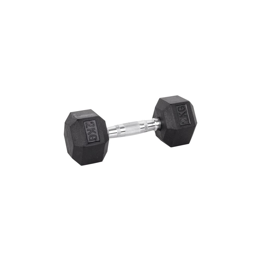 Manual i stål med gummibelegg (2–40 kg) inSPORTline Hexsteel