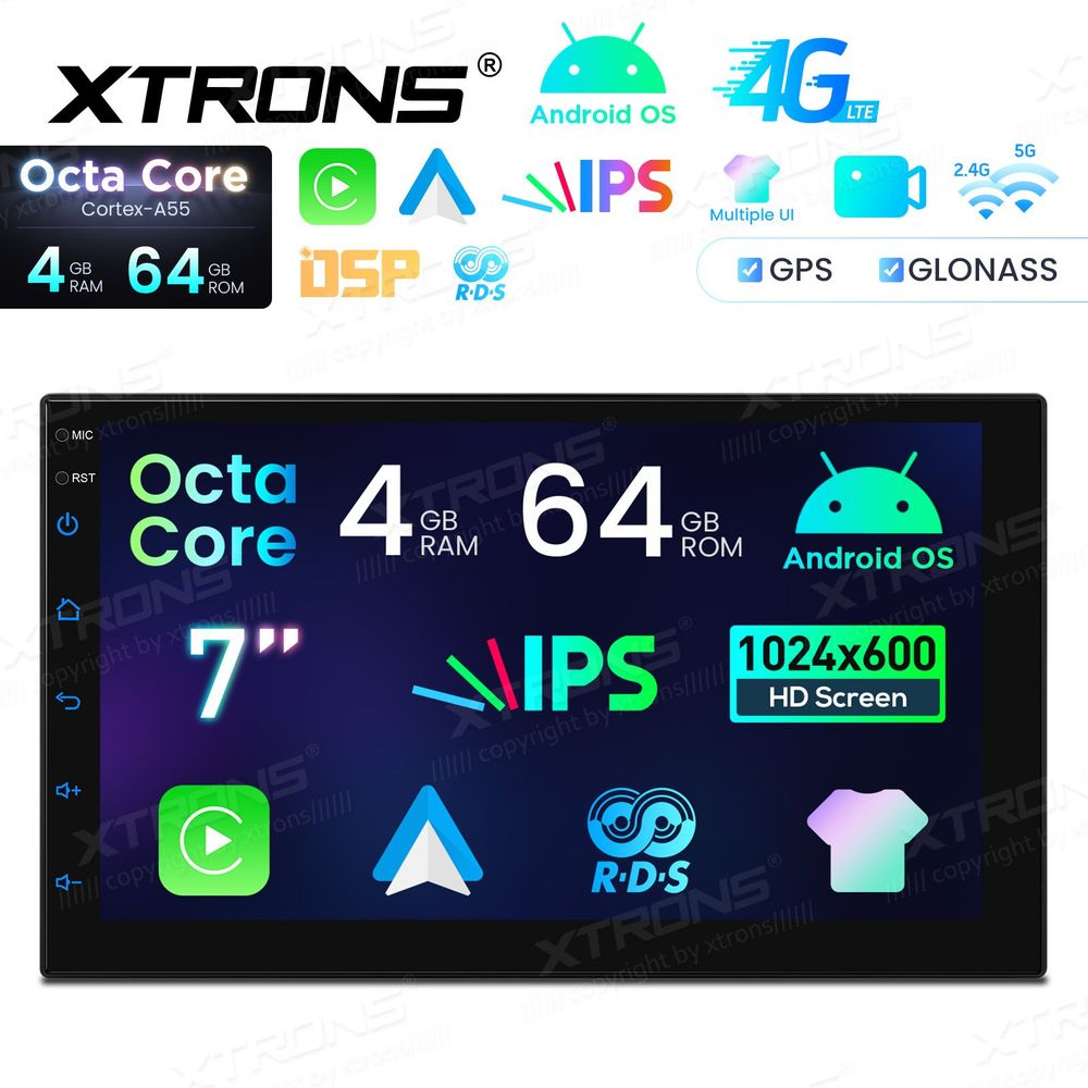 7 tommer Android bilstereo for universal Double DIN