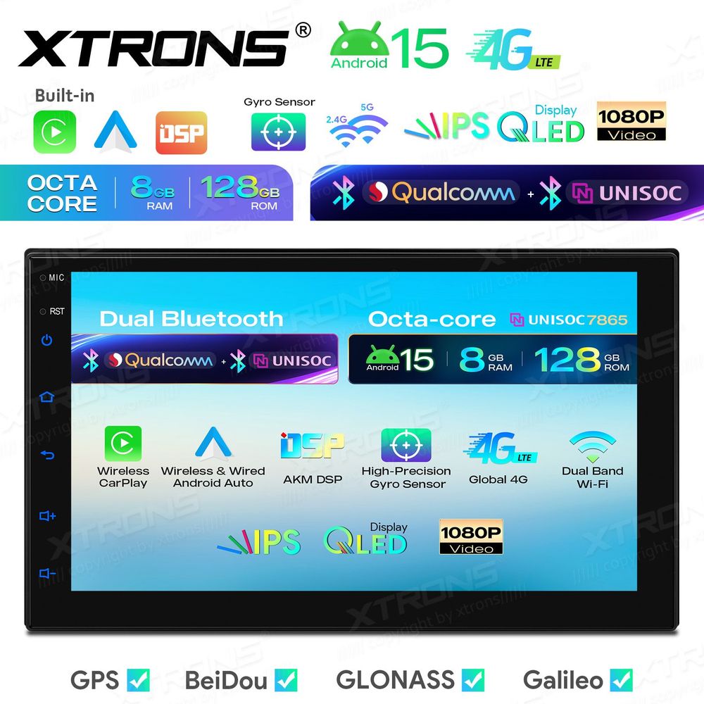7 tommer Android bilstereo for universal Double DIN