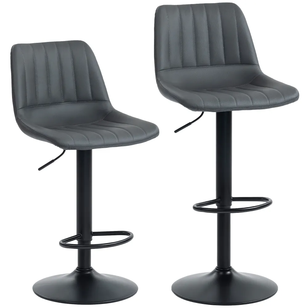 Barstoler i retrodesign – 2 stk., justerbar høyde