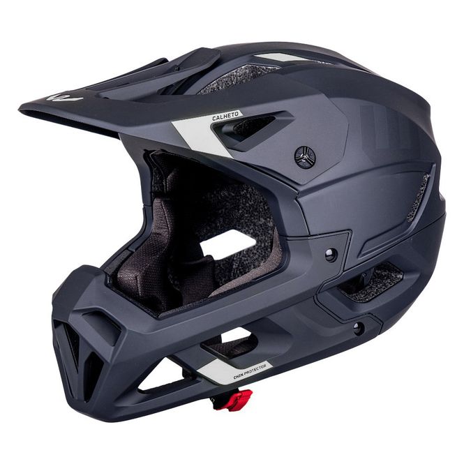 Hovedbilde Downhillhjelm W-TEC Calheto Sort sølv | Lett Fullface hjelm