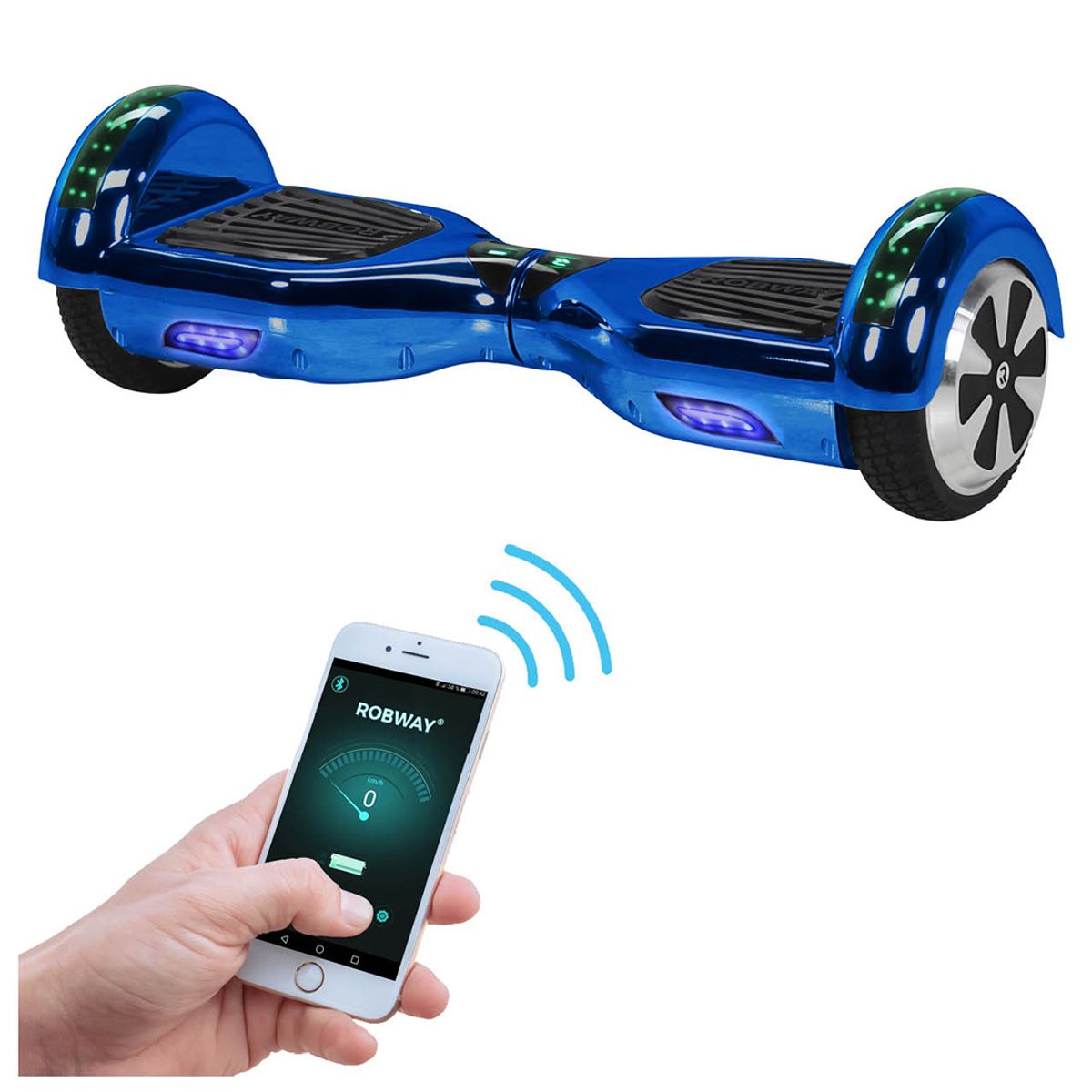 Hoverboard - Robway 700 w - Bluetooth - LED - fargevalg