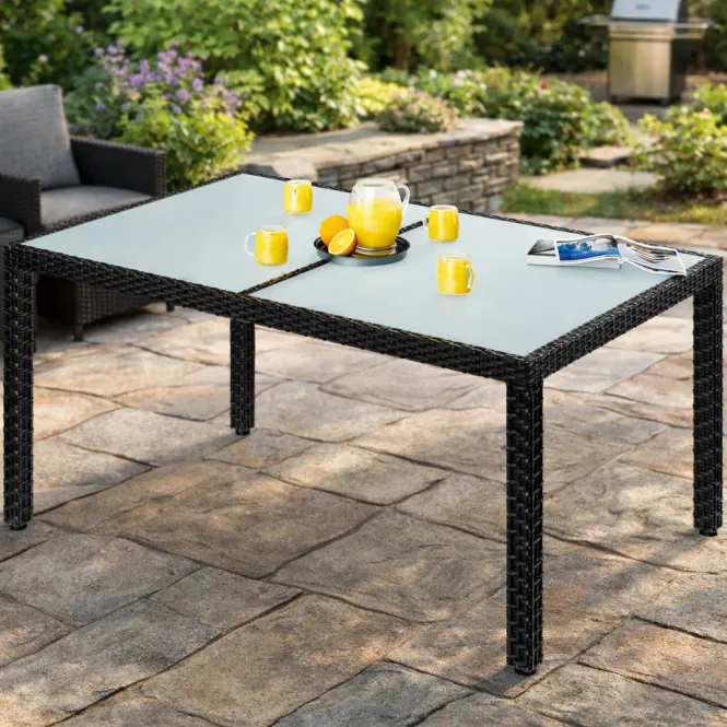 Hovedbilde Hagebord Milano i Rotting 150 x 90 cm - Svart