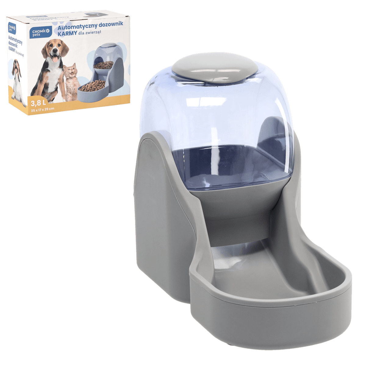 Automatisk fôrdispenser hund og katt - 3,8 L