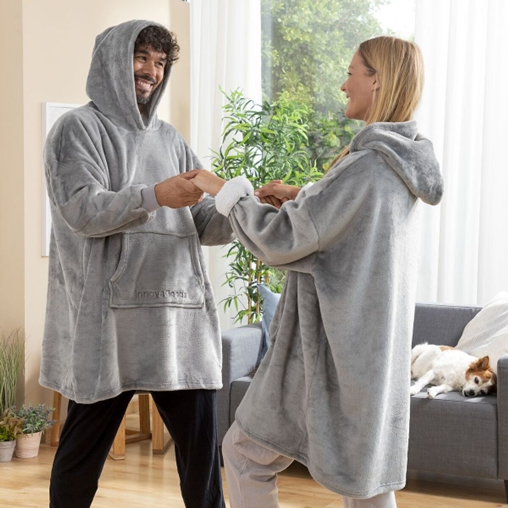 Oversized teppegenser med fleecefôr