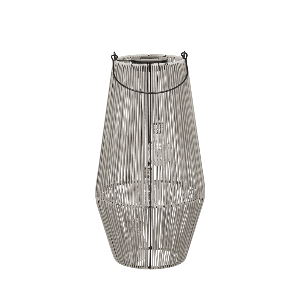 Solcelle lanterne 47 cm grå - 2-pk