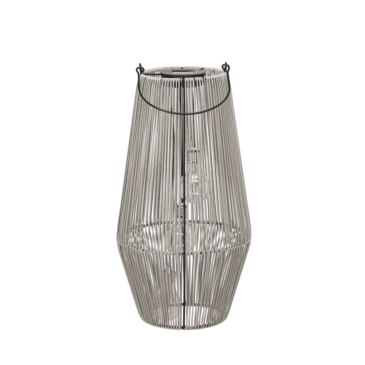 Solcelle lanterne 47 cm grå - 2-pk