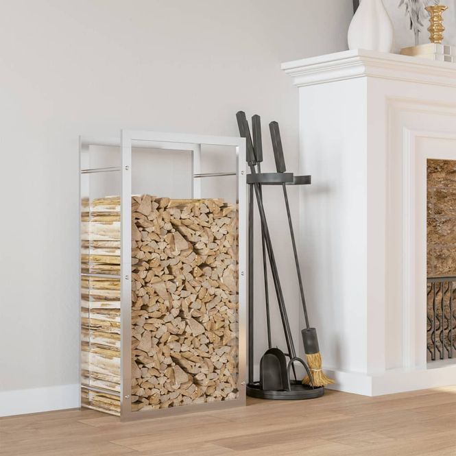 Hovedbilde Vedstativ 50x28x94 cm - rustfritt stål