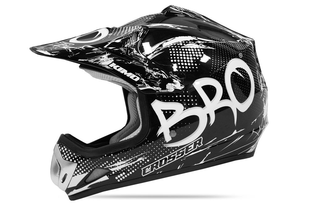 DEMO - Kimo BRO barn crosshjelm sort CE EN 1078